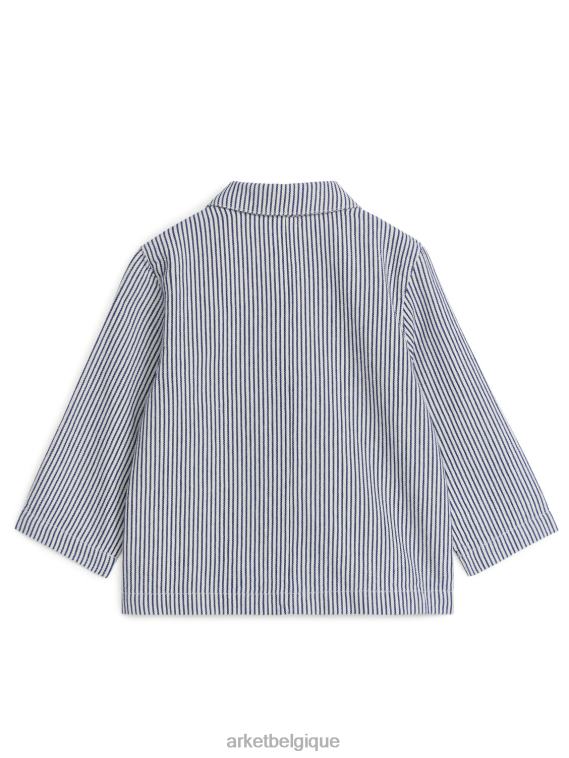 ARKET surchemise en sergé enfants bleu blanc T46DR1500 vêtements