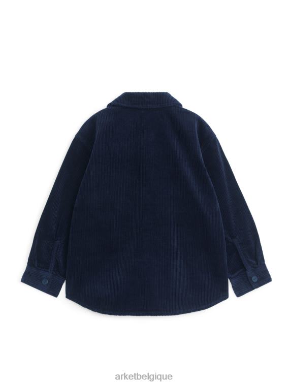 ARKET surchemise en velours côtelé enfants bleu foncé T46DR1437 vêtements