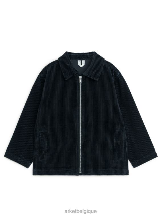 ARKET surchemise zippée en velours côtelé enfants noir T46DR1515 vêtements