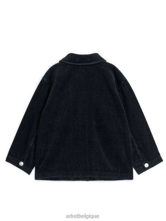 ARKET surchemise zippée en velours côtelé enfants noir T46DR1515 vêtements