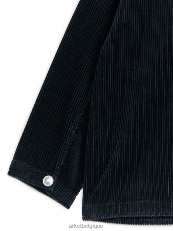 ARKET surchemise zippée en velours côtelé enfants noir T46DR1515 vêtements