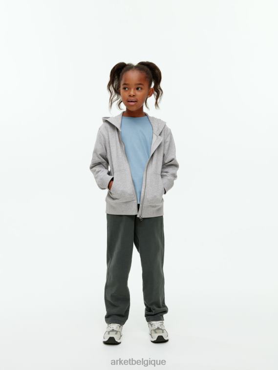 ARKET sweat à capuche zippé enfants gris clair T46DR1494 vêtements