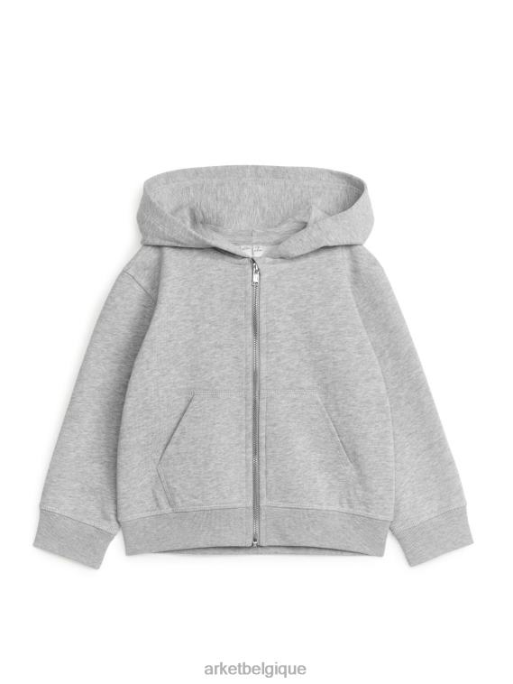 ARKET sweat à capuche zippé enfants gris clair T46DR1494 vêtements