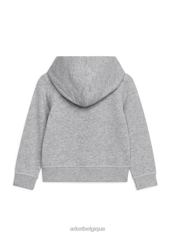 ARKET sweat à capuche zippé enfants gris mélangé T46DR1528 vêtements