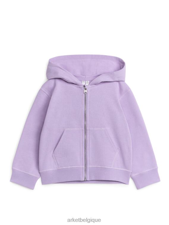 ARKET sweat à capuche zippé enfants lilas T46DR1492 vêtements