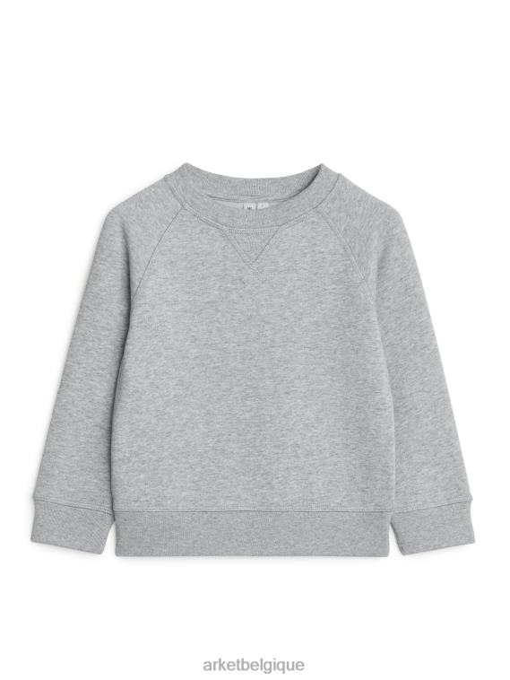 ARKET sweat-shirt à col rond enfants gris mélangé T46DR1529 vêtements
