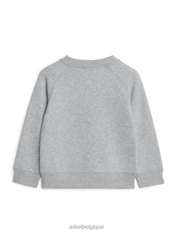 ARKET sweat-shirt à col rond enfants gris mélangé T46DR1529 vêtements