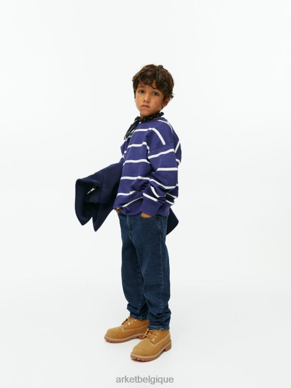 ARKET sweat-shirt décontracté enfants bleu foncé/blanc cassé T46DR1516 vêtements