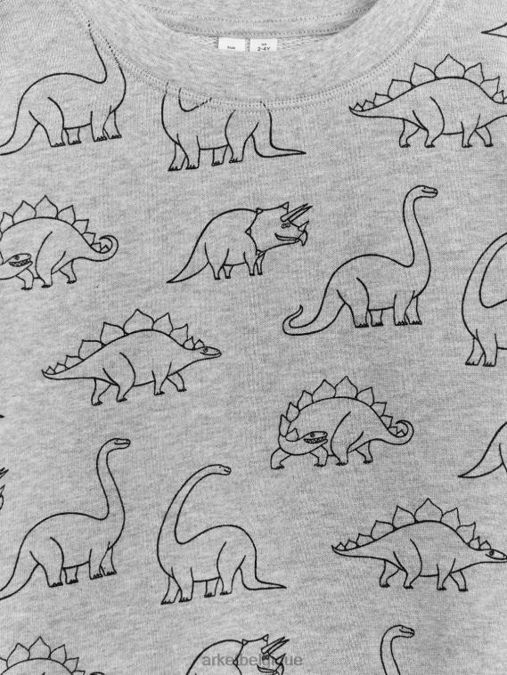 ARKET sweat-shirt décontracté enfants gris/dinosaure T46DR1509 vêtements
