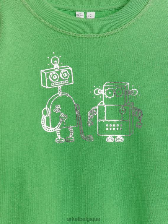 ARKET sweat-shirt décontracté enfants vert/robots T46DR1487 vêtements