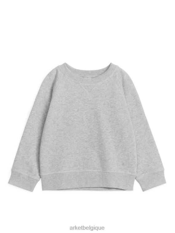 ARKET sweat-shirt en coton enfants gris mélangé T46DR1444 vêtements
