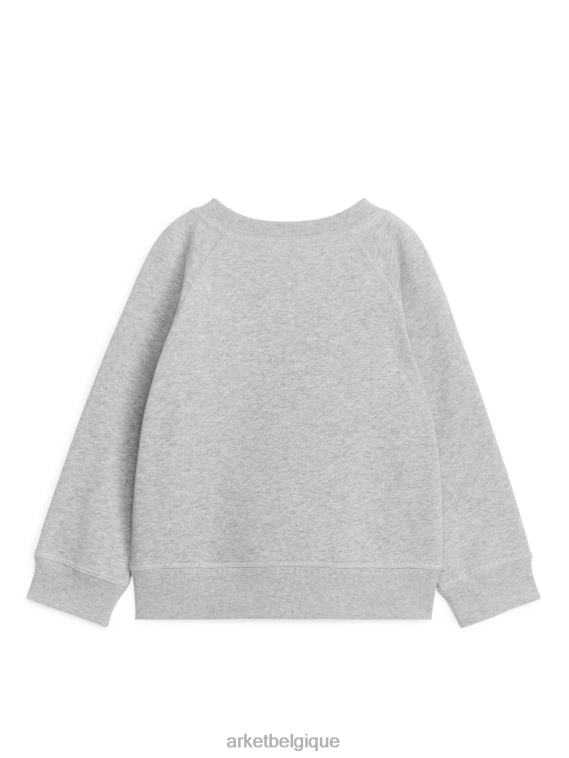 ARKET sweat-shirt en coton enfants gris mélangé T46DR1444 vêtements