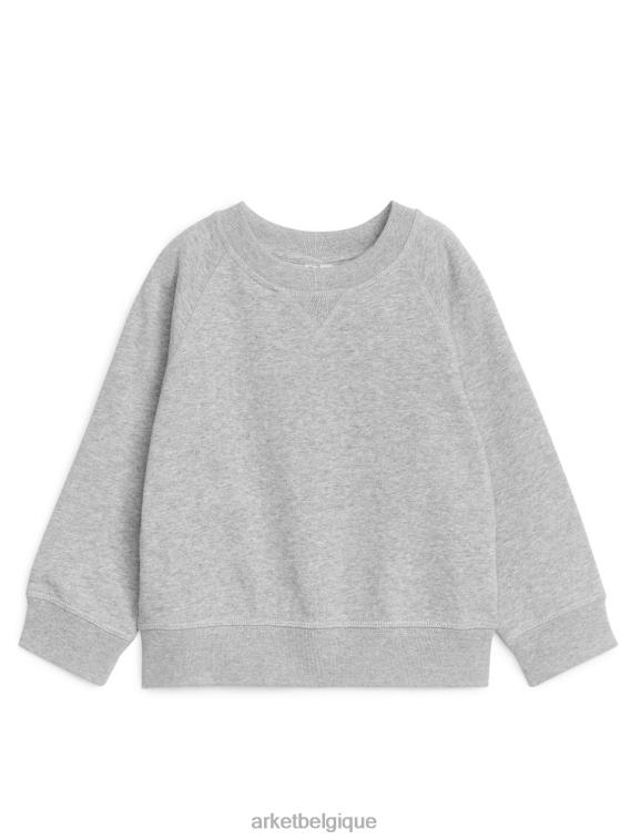 ARKET sweat-shirt en molleton enfants gris mélangé T46DR1522 vêtements