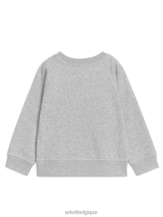 ARKET sweat-shirt en molleton enfants gris mélangé T46DR1522 vêtements