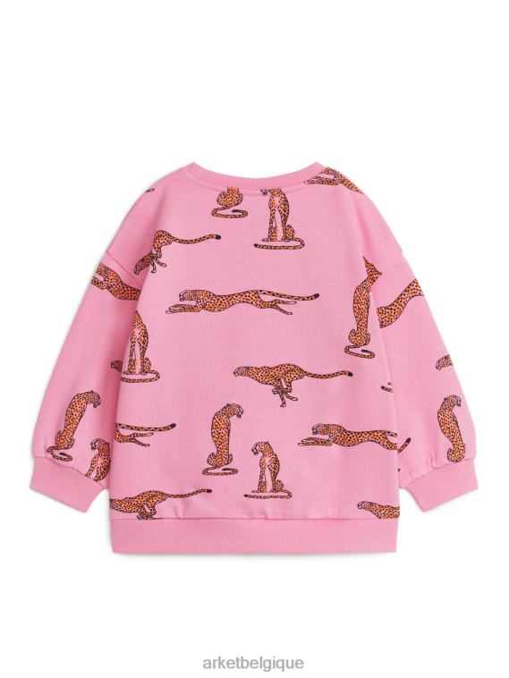 ARKET sweat-shirt surdimensionné enfants rose/guépard T46DR1440 vêtements
