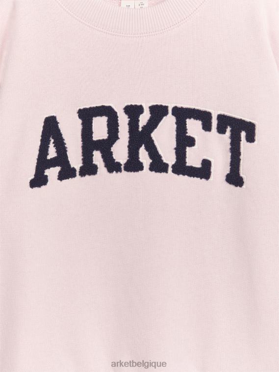 ARKET sweat-shirt universitaire enfants rose pâle T46DR1521 vêtements
