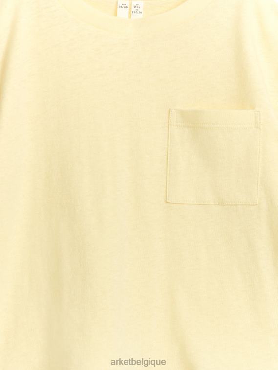 ARKET t-shirt ample en lin mélangé enfants jaune poussiéreux T46DR1479 vêtements