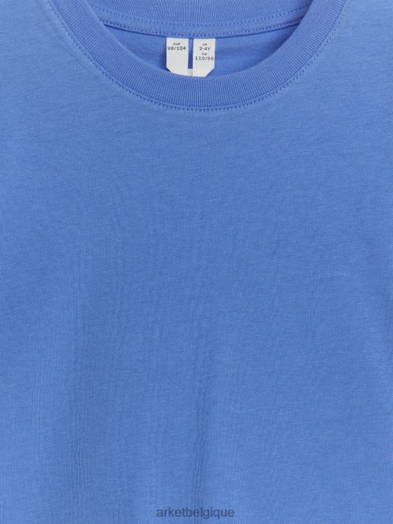 ARKET t-shirt à col rond enfants bleu ciel T46DR1489 vêtements