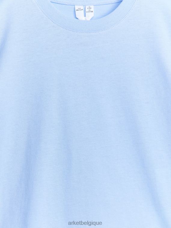 ARKET t-shirt à col rond enfants bleu clair T46DR1507 vêtements