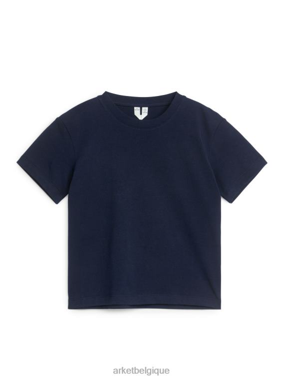 ARKET t-shirt à col rond enfants bleu foncé T46DR1493 vêtements