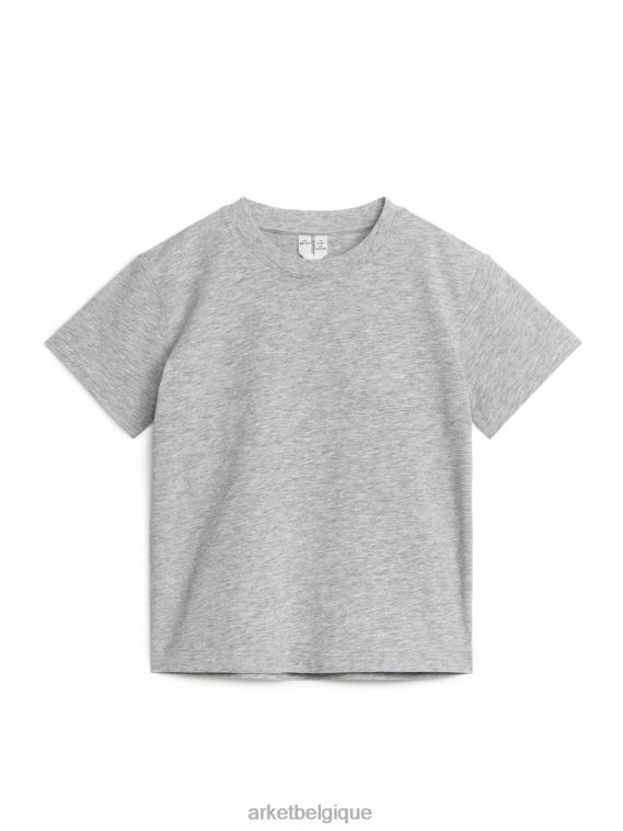 ARKET t-shirt à col rond enfants gris mélangé T46DR1434 vêtements