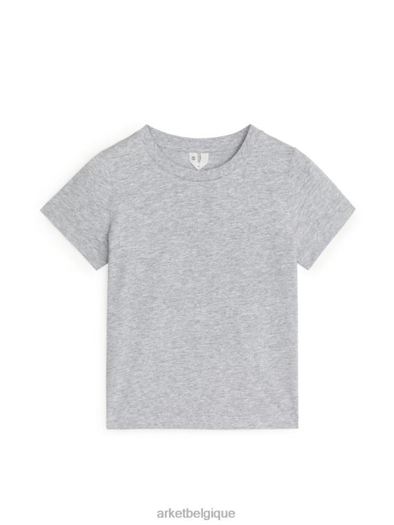 ARKET t-shirt à col rond enfants gris mélangé T46DR1531 vêtements
