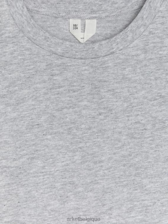 ARKET t-shirt à col rond enfants gris mélangé T46DR1531 vêtements