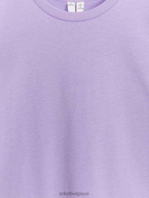ARKET t-shirt à col rond enfants lilas T46DR1435 vêtements
