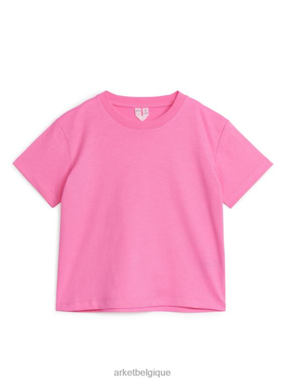 ARKET t-shirt à col rond enfants rose T46DR1505 vêtements