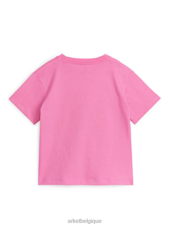 ARKET t-shirt à col rond enfants rose T46DR1505 vêtements