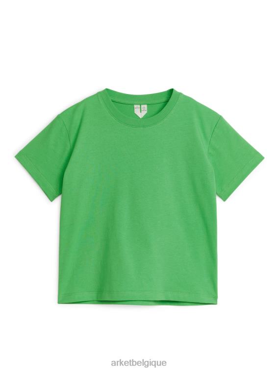 ARKET t-shirt à col rond enfants vert T46DR1506 vêtements