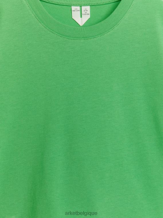 ARKET t-shirt à col rond enfants vert T46DR1506 vêtements