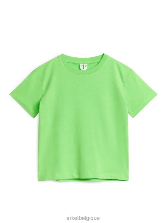 ARKET t-shirt à col rond enfants vert clair T46DR1472 vêtements