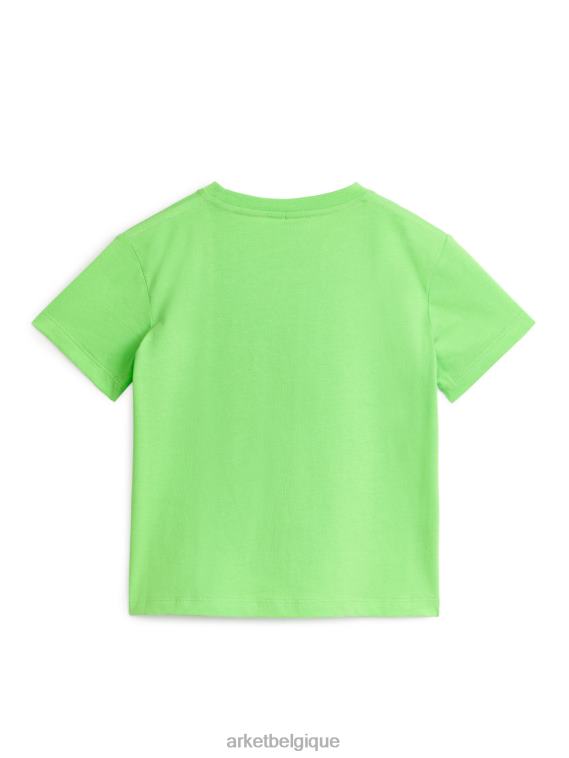 ARKET t-shirt à col rond enfants vert clair T46DR1472 vêtements