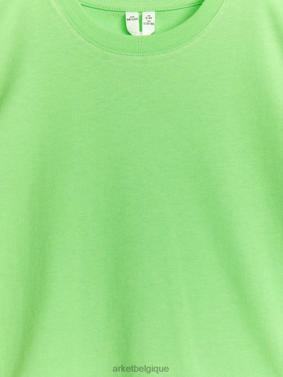 ARKET t-shirt à col rond enfants vert clair T46DR1472 vêtements