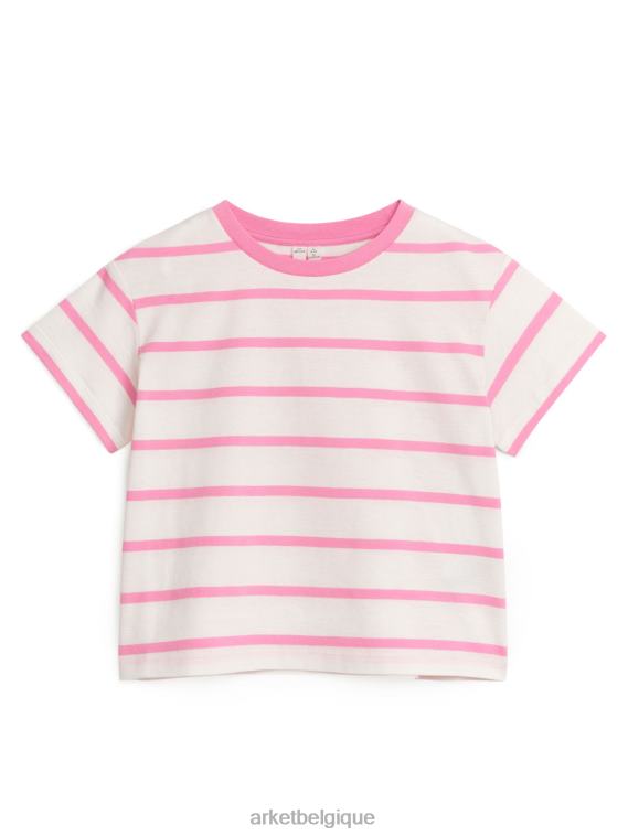 ARKET t-shirt coupe ample enfants blanc/rose T46DR1465 vêtements