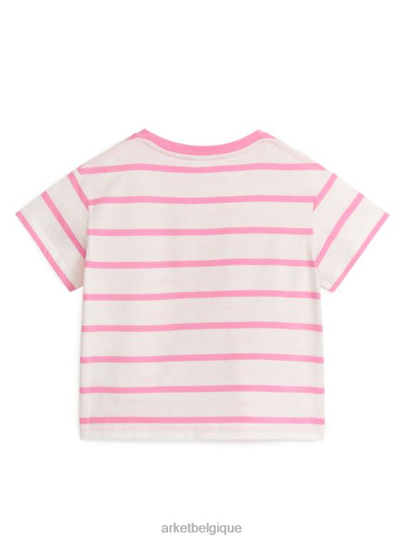 ARKET t-shirt coupe ample enfants blanc/rose T46DR1465 vêtements