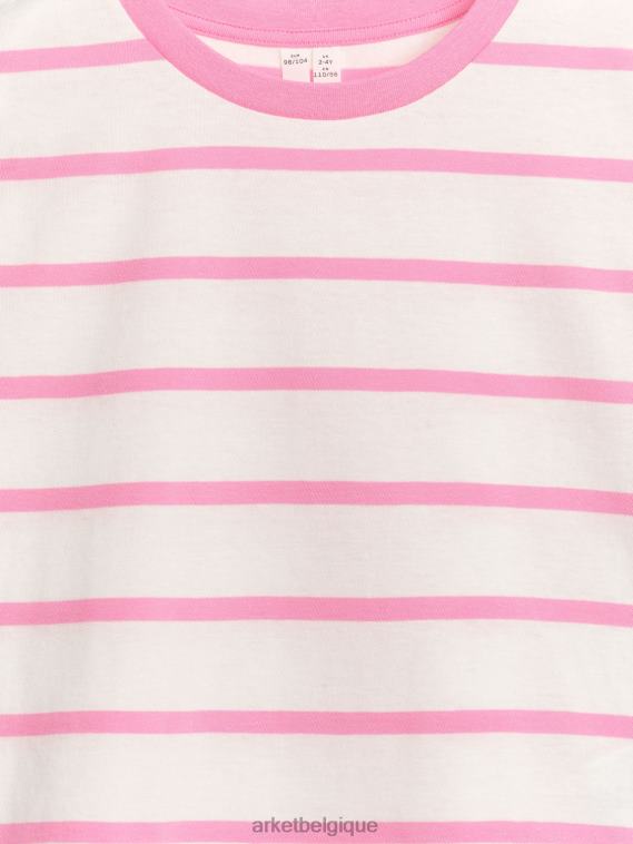 ARKET t-shirt coupe ample enfants blanc/rose T46DR1465 vêtements