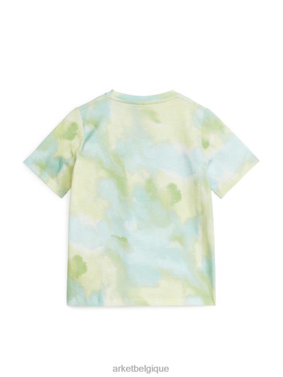 ARKET t-shirt imprimé enfants turquoise/tie-dye T46DR1454 vêtements