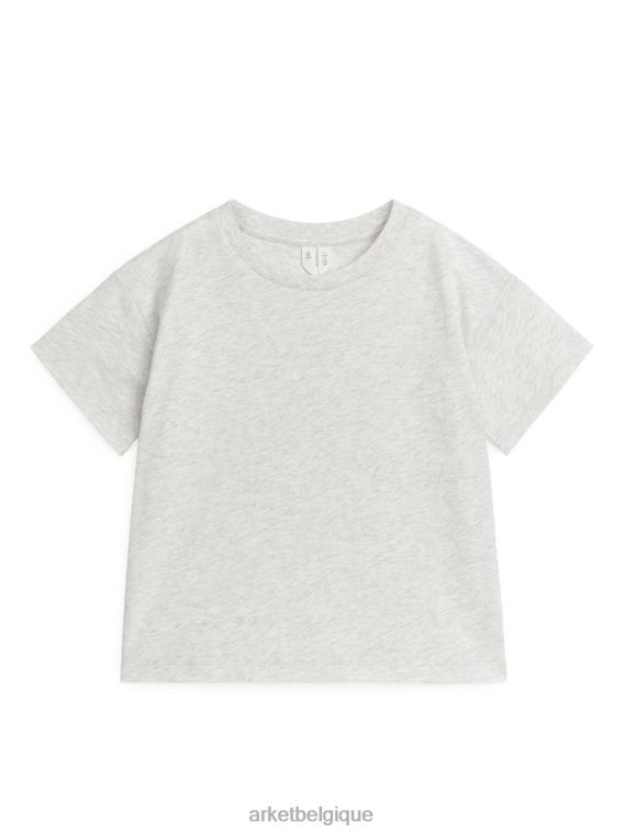 ARKET t-shirt léger enfants mélange gris clair T46DR1519 vêtements