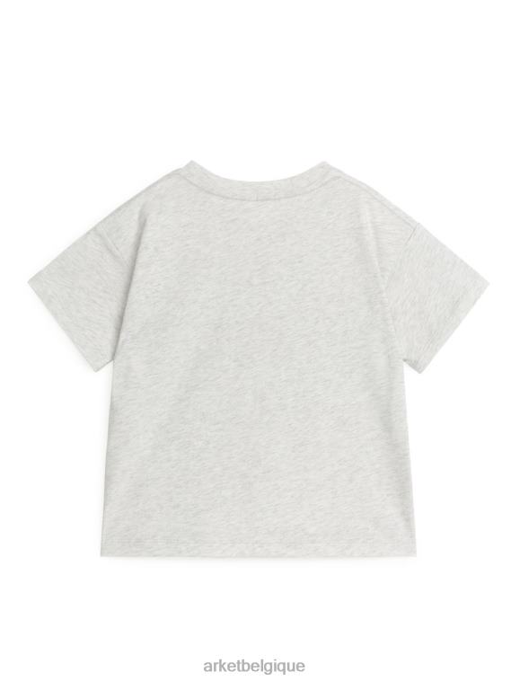ARKET t-shirt léger enfants mélange gris clair T46DR1519 vêtements