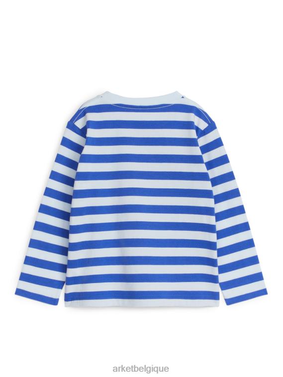 ARKET t-shirt à manches longues enfants bande bleue T46DR1512 vêtements