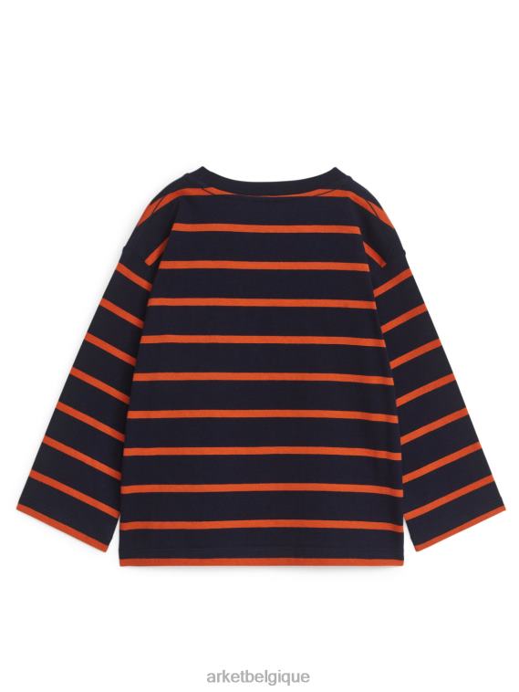 ARKET t-shirt à manches longues enfants bleu foncé/rayures T46DR1453 vêtements