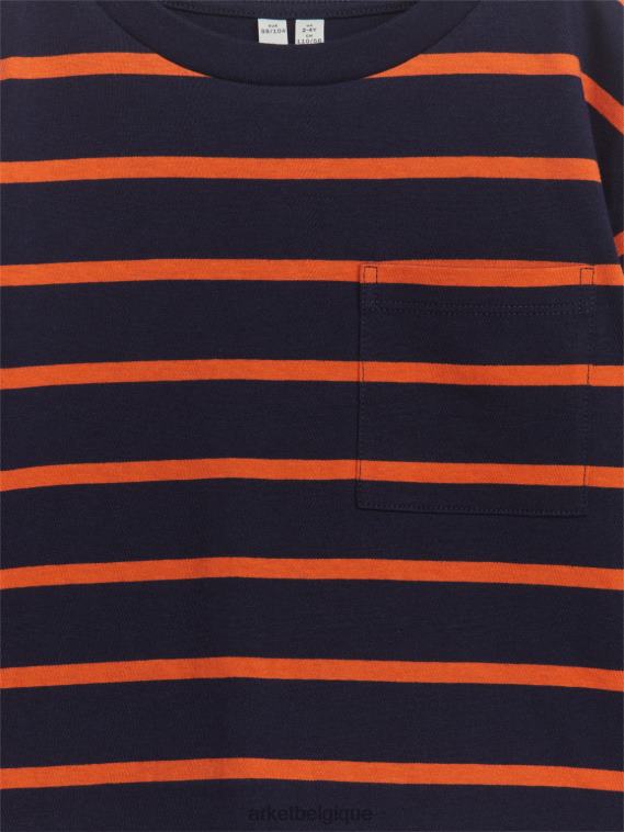 ARKET t-shirt à manches longues enfants bleu foncé/rayures T46DR1453 vêtements