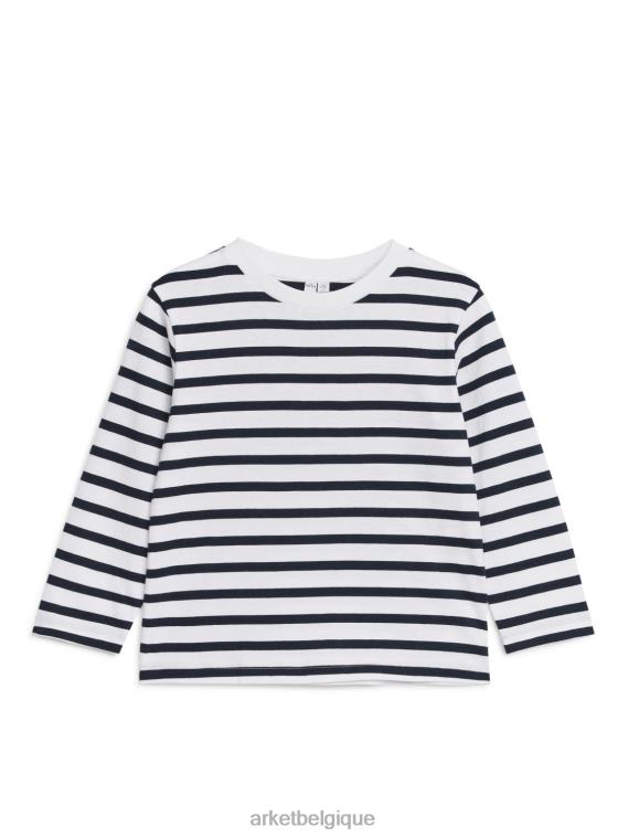 ARKET t-shirt à manches longues, lot de 2 enfants bleu foncé/beige T46DR1518 vêtements