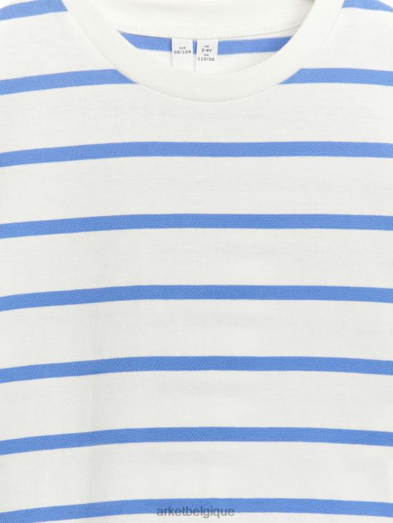 ARKET t-shirt à rayures enfants blanc bleu T46DR1477 vêtements
