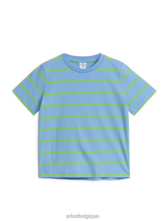 ARKET t-shirt à rayures enfants bleu/vert fluo T46DR1474 vêtements