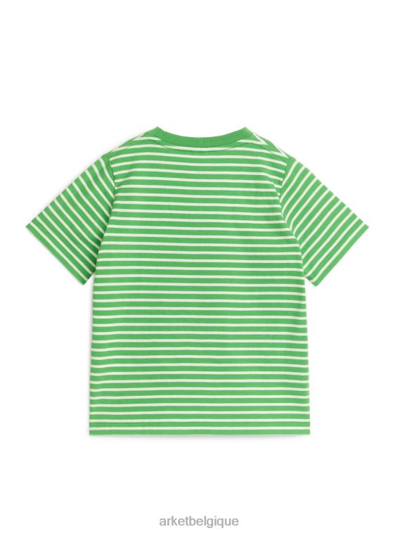 ARKET t-shirt à rayures enfants vert blanc T46DR1501 vêtements
