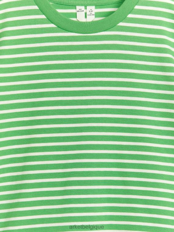 ARKET t-shirt à rayures enfants vert blanc T46DR1501 vêtements
