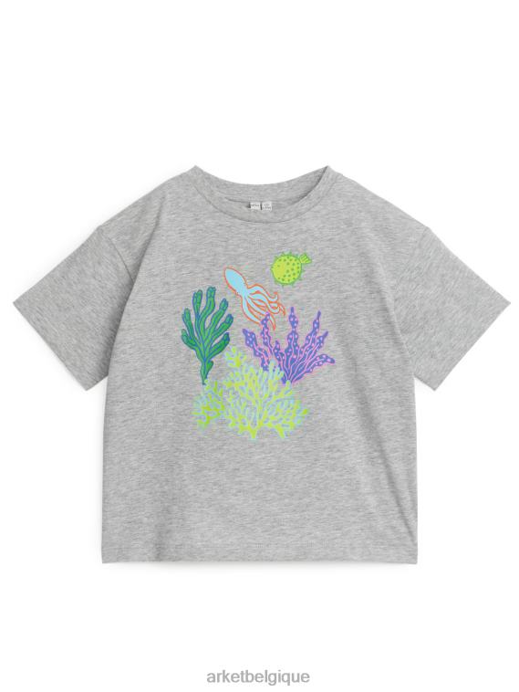 ARKET t-shirt surdimensionné enfants gris/récif T46DR1462 vêtements